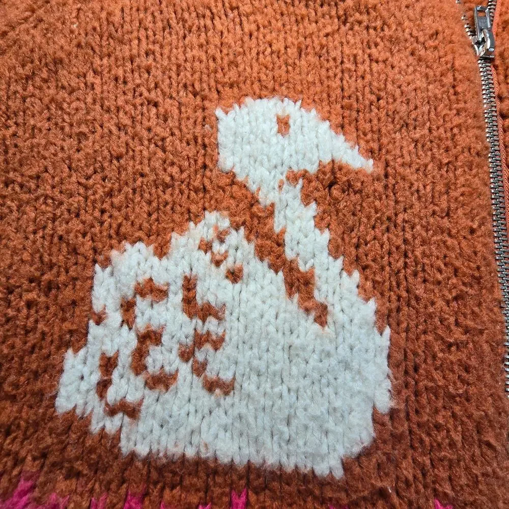 Maeve by Anthropologie Rust and Cream Swans Cardigan.  Size L (P). Retails $180 - Picture 12 of 12
